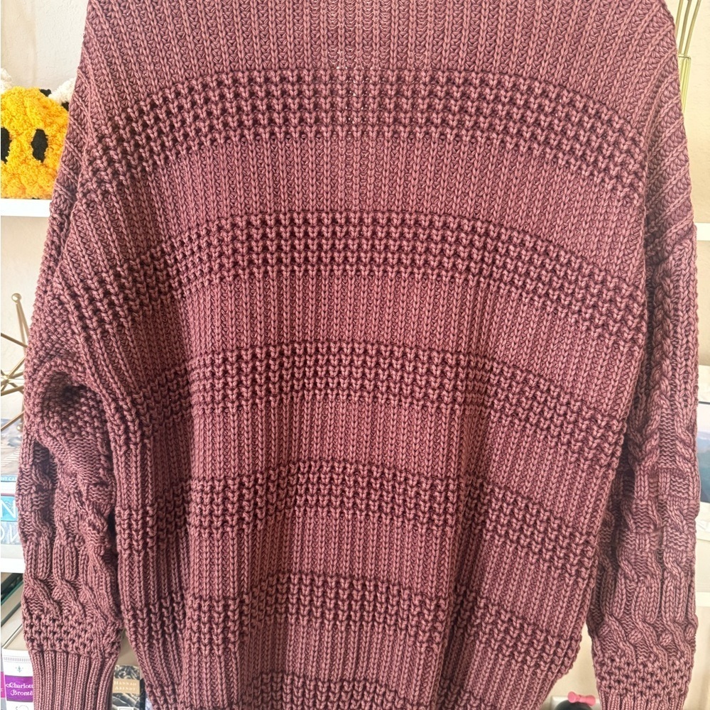 Sundance Women’s Cable Knit Cardigan in Rust - Picture 10 of 10